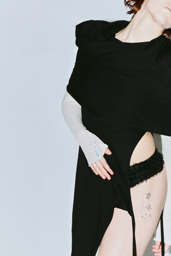 Vestido negro Nudo Interludio - Imagen 3