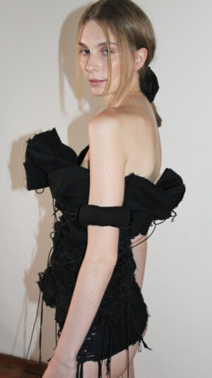 Vestido - Top corto TRENZA